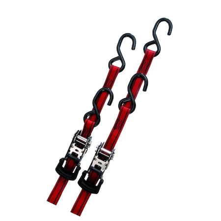 Sunbelt PRO GRIP Ratchet Tie Down, Standard Duty, 6' x 1", Flex Grip Handle (2 per pack) 2.87" x4.94" x13" A-B1318420